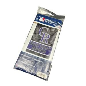 Colorado Rockies Flag 28 x 40 MLB Blake Street Bombers Vertical Pole Sleeve NWT